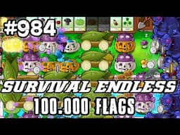 Plants vs Zombies Survival Endless 100000 Flags Part 984 | 19660 - 19680 Flags