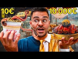 Je Mange Avec 10€ VS 10 000€ Pendant 24h !