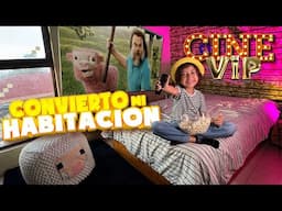 Convierto MI HABITACION MINECRAFT en un CINE