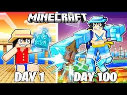 I Survived 100 Days as DIAMOND LUFFY in Minecraft!