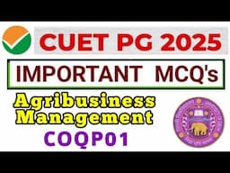 Agribusiness Management (COQP01)  New Syllabus And Exam Pattern | Complete Information 😱🔥#cuet  📚