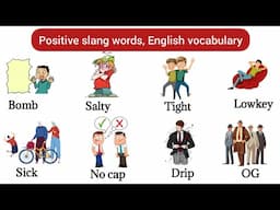 Slang words in positive terms | English Vocabulary | English Words | Daily use english Vocabulary