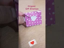 Origami Gift Envelope #origami #diy #origamiutorial #origamipaper