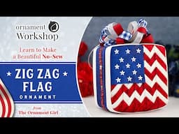 Zig Zag Flag - No Sew Fourth of July Flag Ornament Tutorial