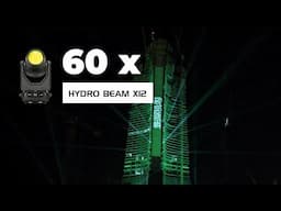 60 x ADJ Hydro Beam X12 Automated Luminaires Fill The Sky Above The  Jeddah Tower