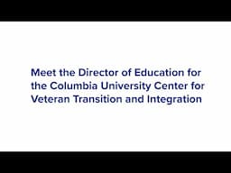 Meet R.J. Jenkins, Director of Education for the Center for Veteran Transition and Integration