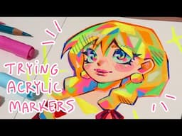 ☆ Trying out acrylic markers! ☆ ARRTX Acrylic Markers