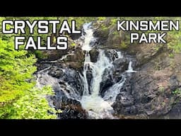 Crystal Falls Waterfall Up Close In Kinsman Park Sault Ste. Marie Canada