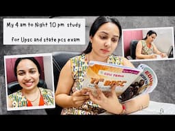 My 4 am to night 10 pm study routine for upsc and pcs exam #upscaspirants #motivation #vlog