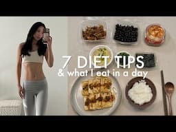 7 Diet Tips to Get Fit & What I Eat in A Day | Korean Food, Healthy Habits!