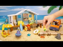 Bluey Ultimate Beach Cabin Playset Unboxing & Surf Adventure! | Fun Beach Playtime with ToyTubeTV