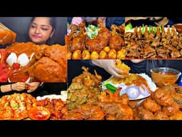 ASMR EATING SPICY CHICKEN CURRY, MUTTON CURRY, EGGS, BIRYANI | INDIAN FOOD MUKBANG|Foodie India|