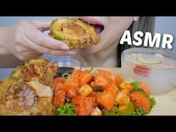 ASMR *Deep Fried Spicy Avocado Volcano, Spicy Salmon Sashimi with Ebi Sunomono Salad NO Talking |NE