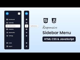 Create A Sidebar Menu in HTML CSS & JavaScript | Side Navigation Bar Tutorial