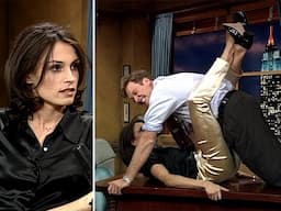 Famke Janssen Crushes Conan with her Thighs | Late Night with Conan O’Brien