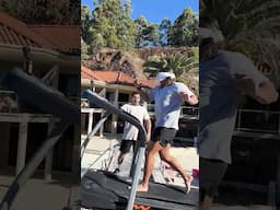 Blindfold vs Treadmill! 😂 #funny #shorts #challenge