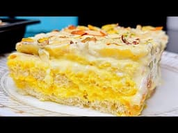 5 minutes no bake no cake easy Arabian rasmalai dessert |trending Arabian bread pudding with twist