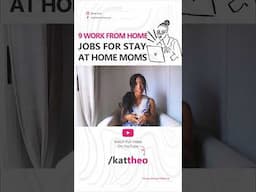 #shorts  9 Work From Home jobs For Stay At Home Moms | Part 2