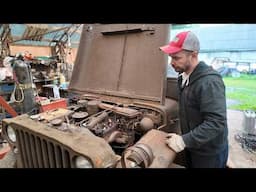 Первый запуск после оживления JEEP Willys 1942 года! Поедет?