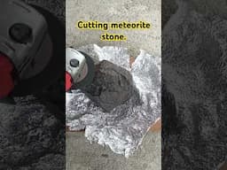 Cutting meteorite rock using an ordinary metal grinding wheel. #meteorite #epicfails