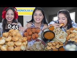 The Whisper Food Eating Challenge | Golgappa, Momos, Dosa, Idli, Rasgulla, Spring Rolls, Biryani..