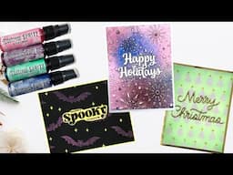 Add Sparkle to Your Holiday Cards with Tim Holtz Distress Spritz in Exciting New Colors!