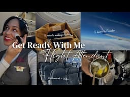 GRWM flight attendant edition | new uniforms, packing + hair & makeup *3 day trip*