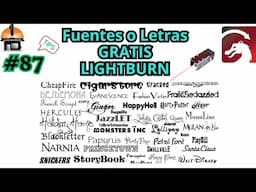 ¡Miles de Fuentes GRATIS en LightBurn! 🔥 Añade Letras Ilimitadas Paso a Paso