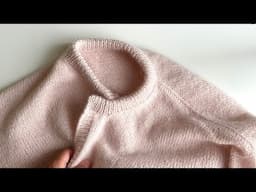 Sewing on the neckband of anywhere cardigan