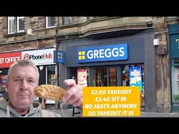 Food Review at Greggs Bakers. NO SEATS ANYMORE. So TAKEOUT IT IS