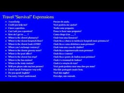 Jump Start Brazilian Portuguese - Lesson 28: Travel "Survival" Expressions