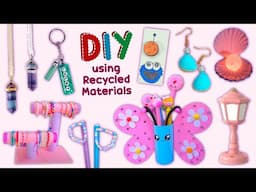 10 DIY RECYCLED CRAFTS - Pencil Holder, Lamp Decor, Jewelry and more...