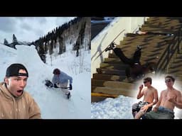 He took the stairs to his FACE! || Connor Ralph & Tanner Blakely Ski Movie? My reaction?