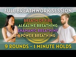 Full DMT Breathwork Session: 9 Rounds for Natural High & Absolute Euphoria! 1-Min Holds & 4 Styles