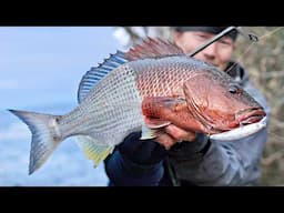 Fishing Minnows in Winter from Beach to Creek