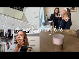 weekly vlog: launching my brand, travel, grwm, strawberry latte recipe + workout | Maria Bethany