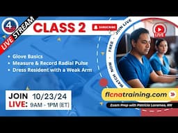 LIVE 4YourCNA Classroom! Class 2 - CNA Essentials: Glove Use, Pulse Measurement & More 🩺🖐️