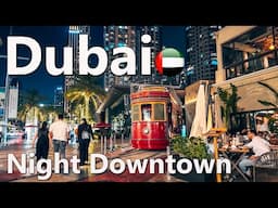 Night Dubai Walk City Centre Street life 4K🇦🇪