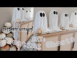 DECORATE FOR FALL WITH US *Floating GHOSTS DIY affordable*