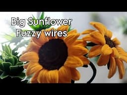 Step by Step Big Sunflower fuzzy wires tutorial