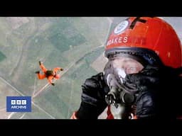 1973: JOHN NOAKES' Death-Defying Five-Mile FREEFALL | Blue Peter | BBC Archive