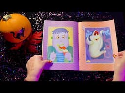 ASMR Dollar Tree  halloween sticker book (No talking version) page turning & gentle cricket sounds.