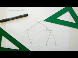 How to draw a regular pentagon knowing the length of one side 📏✋📐