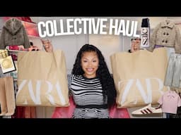 HUGE FALL COLLECTIVE  TRY ON HAUL! ZARA + BURBERRY + ADIDAS +MAISON MARGIELA BOOTS  + BEAUTY & MORE!