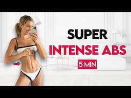 5 min Abs Burn 🔥 Intense Pilates Workout at Home | No Equipment, All Levels!