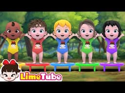 Five Little Monkeys Jumping On The Bed +more Nursery Rhymes | Kindergarten | LimeAndToys