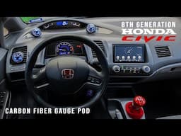 Honda Civic Mods | XVRacing Carbon Fiber Gauge Pod | Prosport JDM Series Gauges + Extra Upgrades