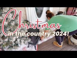 Country Christmas 2024 Outdoor Decorate With Me | Thrifted decorating ideas!