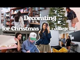 if Christmas threw up in November VLOG | college life, teaching barre, crumbl review