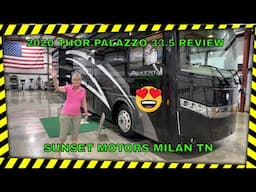 2020 THOR PALAZZO 33 5 CLASS A DISEL MOTOR HOME USED FOR SALE REVIEW INFO SPECS SUNSET MOTORS TN